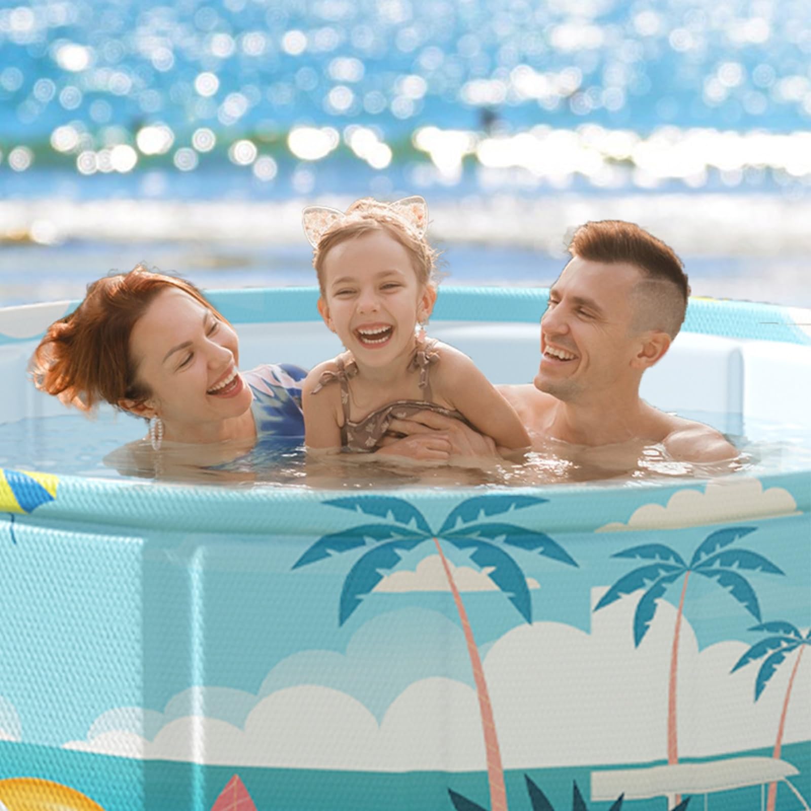 Amazon.com: MZQMK Foldable Pool, Large Non-Inflatable Swimming